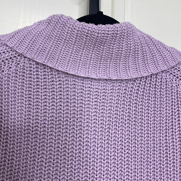 Anthropologie 525 America Women’s Cate Sleeveless Cowl Neck Sweater Sz L Purple - Picture 7 of 11